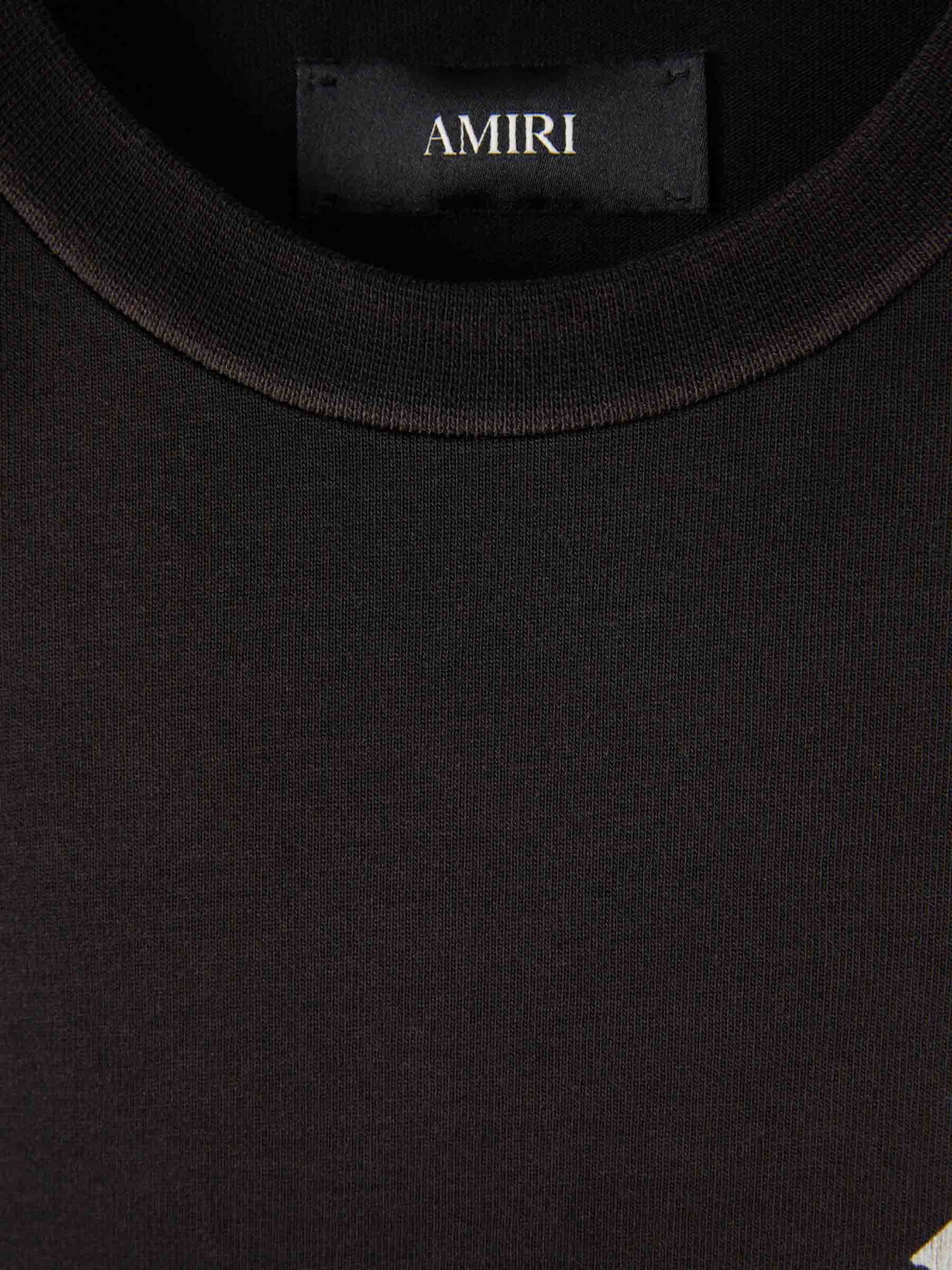 Outlet online Amiri Hombre Camiseta Cuello Redondo color Negro sku 553-004626 01 - Foto 3