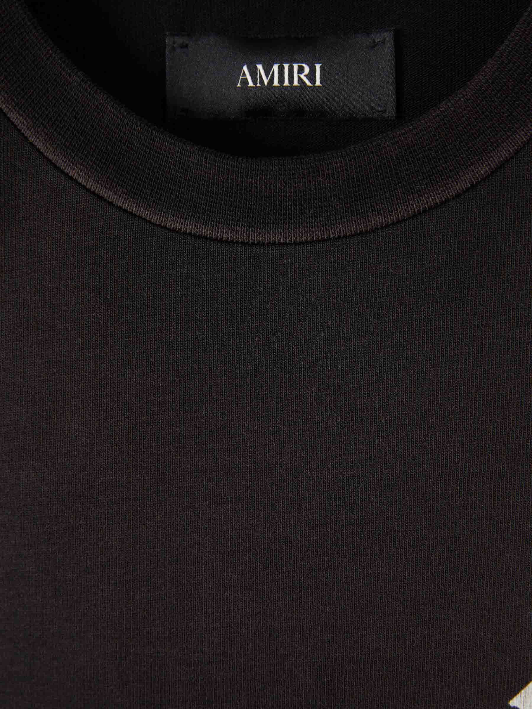 Outlet online Amiri Hombre Camiseta Cuello Redondo color Negro sku 553-004626 01 - Foto 3