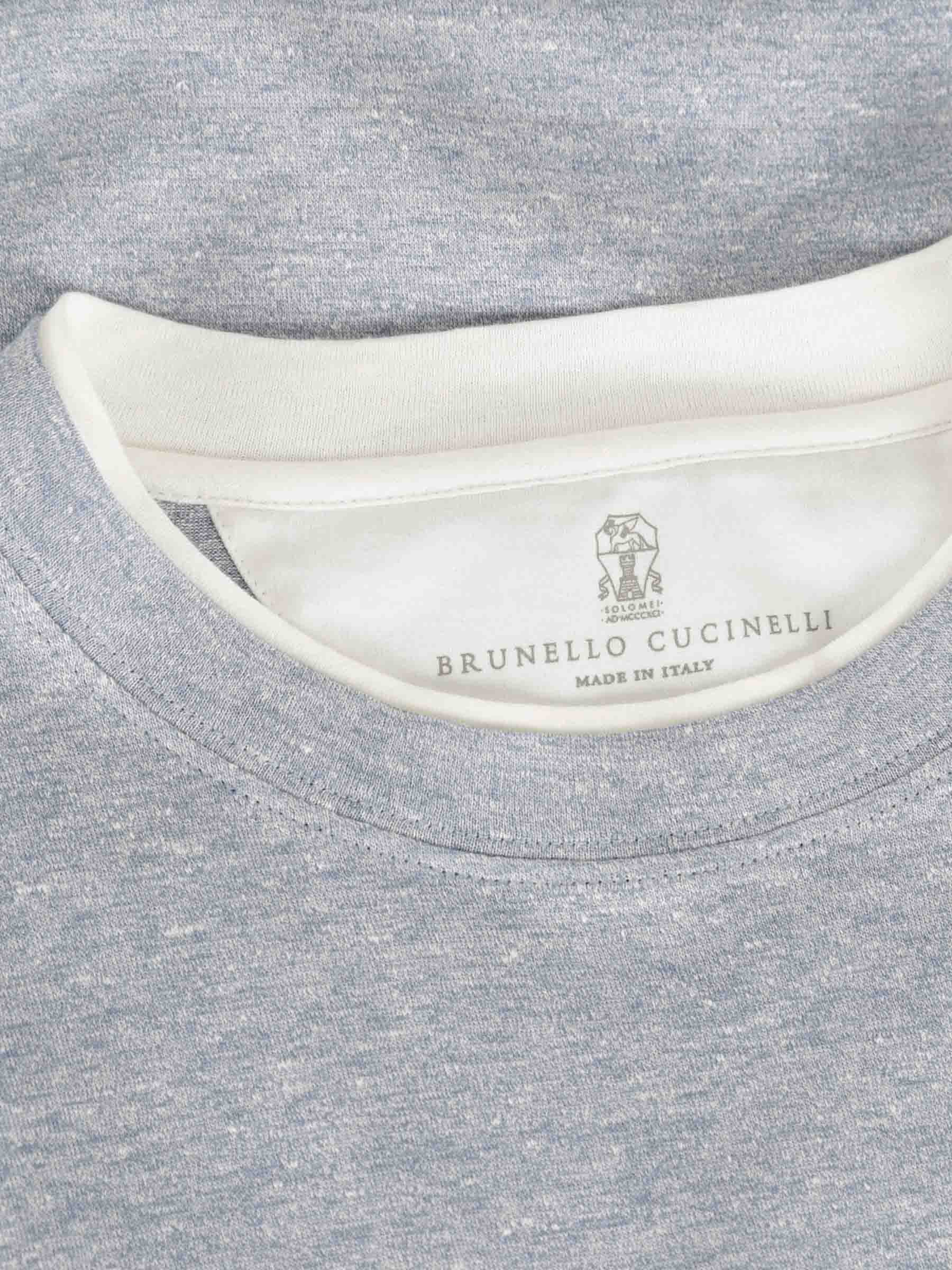 Brunello Cucinelli Hombre Barcelona Camiseta Cuello Redondo color Azul sku 553-004661 01 - Foto 3