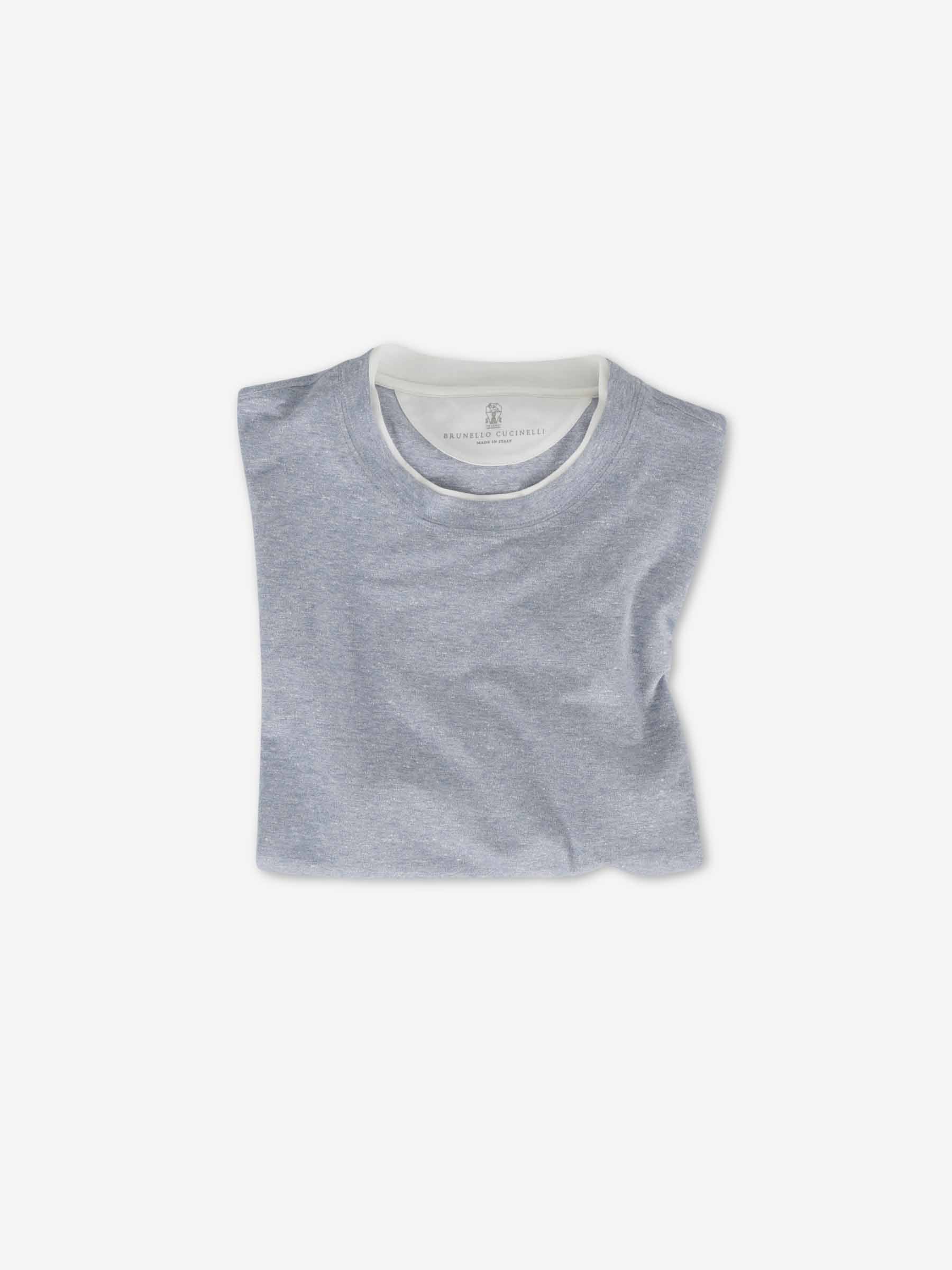 Brunello Cucinelli Hombre Barcelona Camiseta Cuello Redondo color Azul sku 553-004661 01 - Foto 4