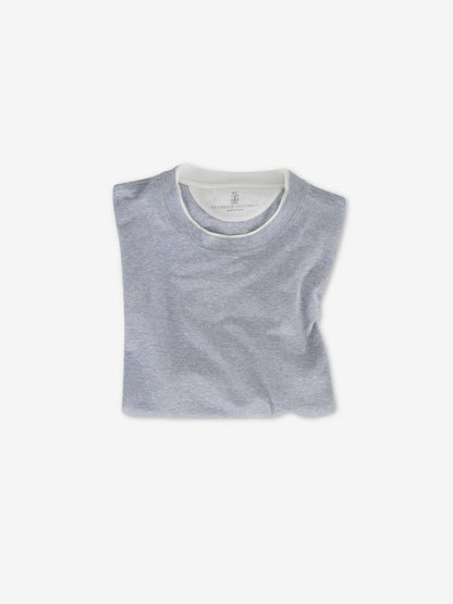 Brunello Cucinelli Hombre Barcelona Camiseta Cuello Redondo color Azul sku 553-004661 01 - Foto 4