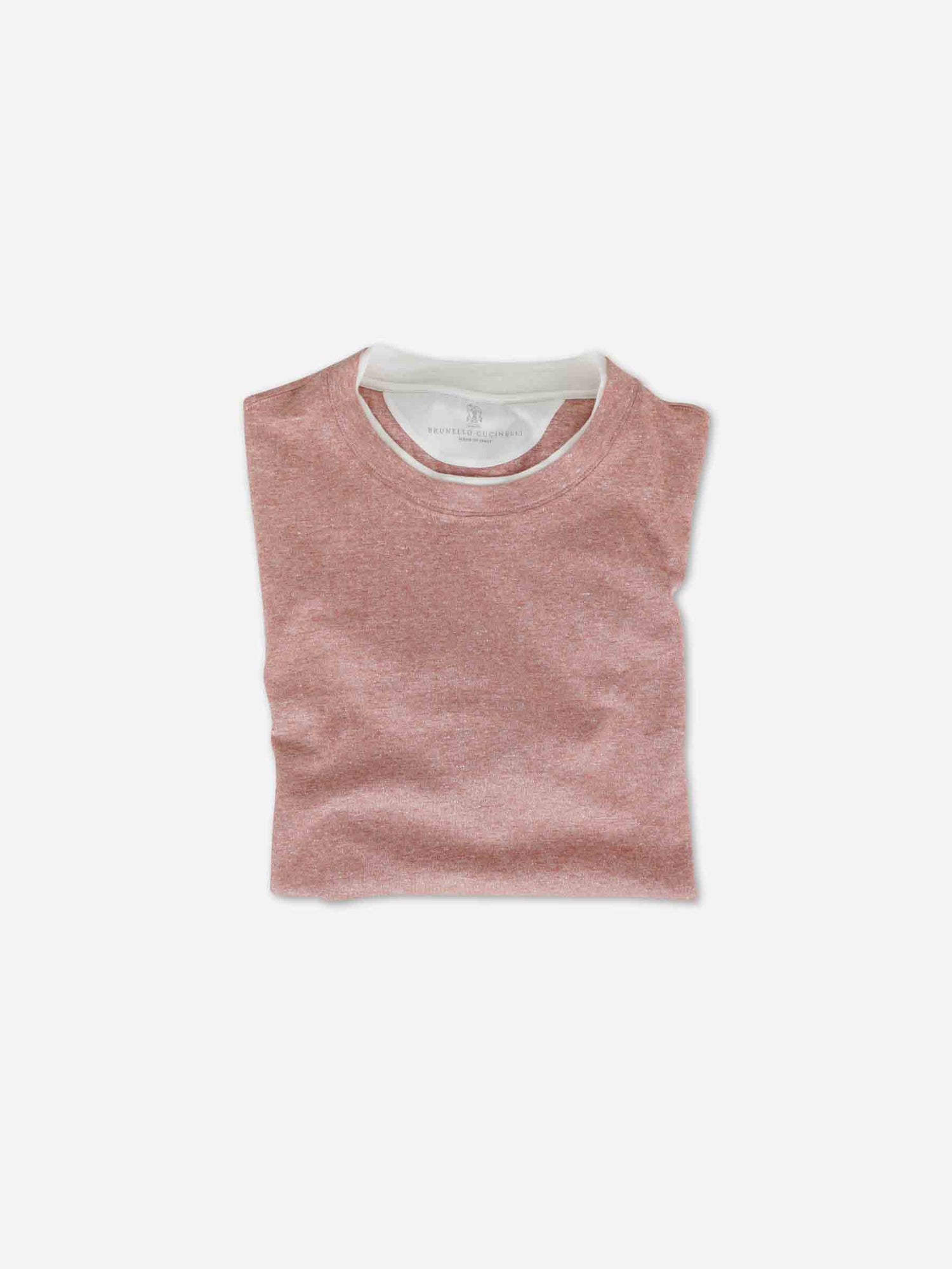 Brunello Cucinelli Hombre Barcelona Camiseta Cuello Redondo color Melocotón sku 553-004661 03 - Foto 4
