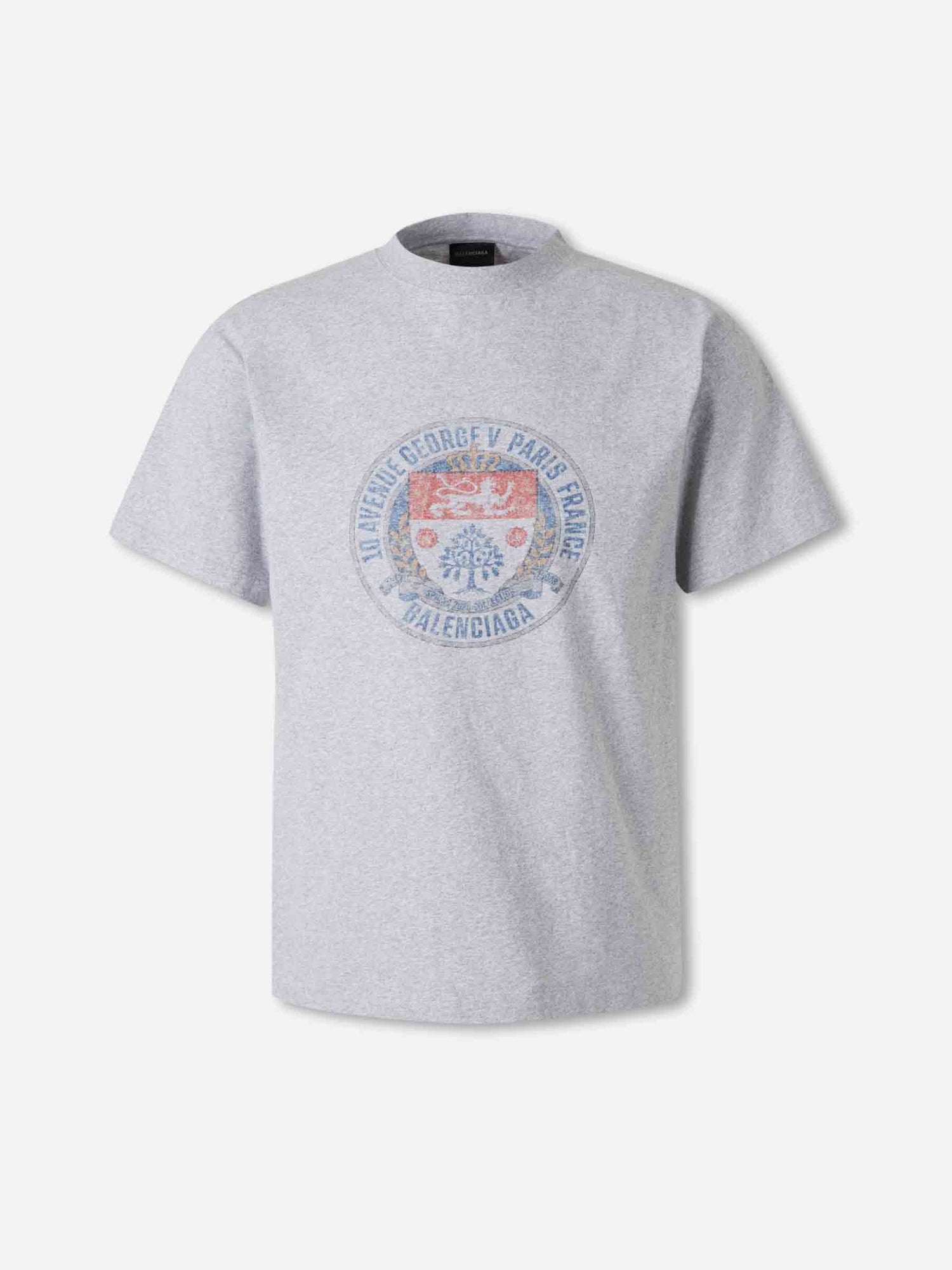 Outlet online Balenciaga Hombre Camiseta Cuello Redondo color Gris sku 553-004669 01 - Foto 1