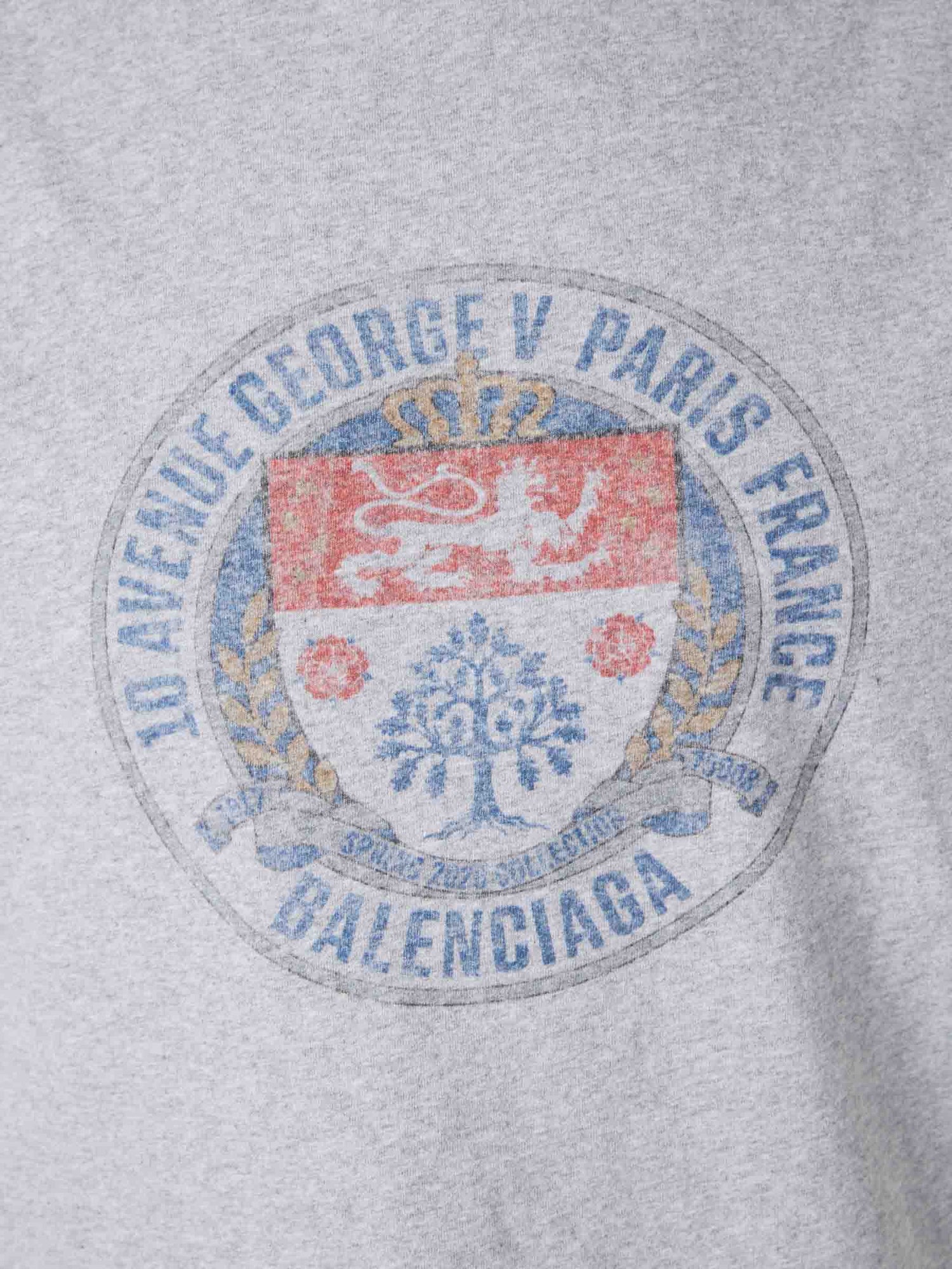 Outlet online Balenciaga Hombre Camiseta Cuello Redondo color Gris sku 553-004669 01 - Foto 4