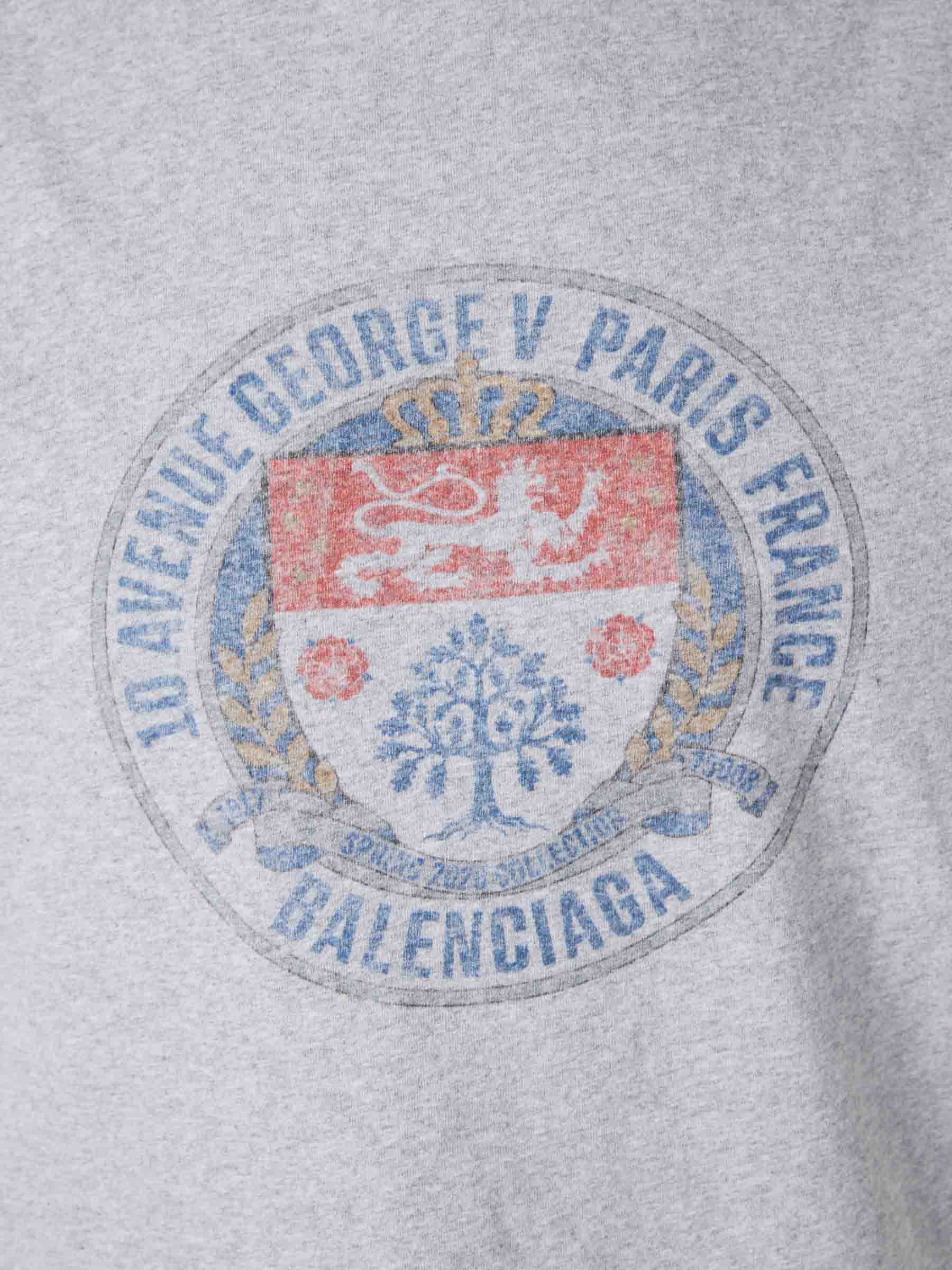 Outlet online Balenciaga Hombre Camiseta Cuello Redondo color Gris sku 553-004669 01 - Foto 4