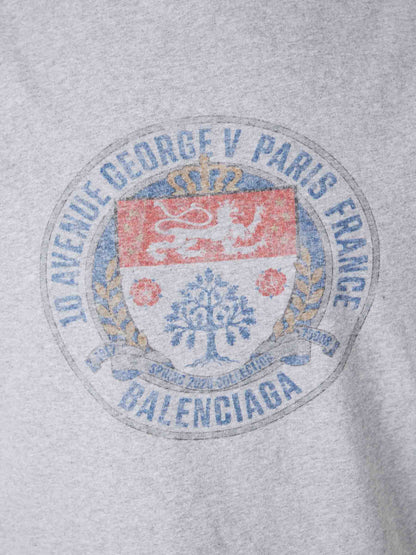 Outlet online Balenciaga Hombre Camiseta Cuello Redondo color Gris sku 553-004669 01 - Foto 4
