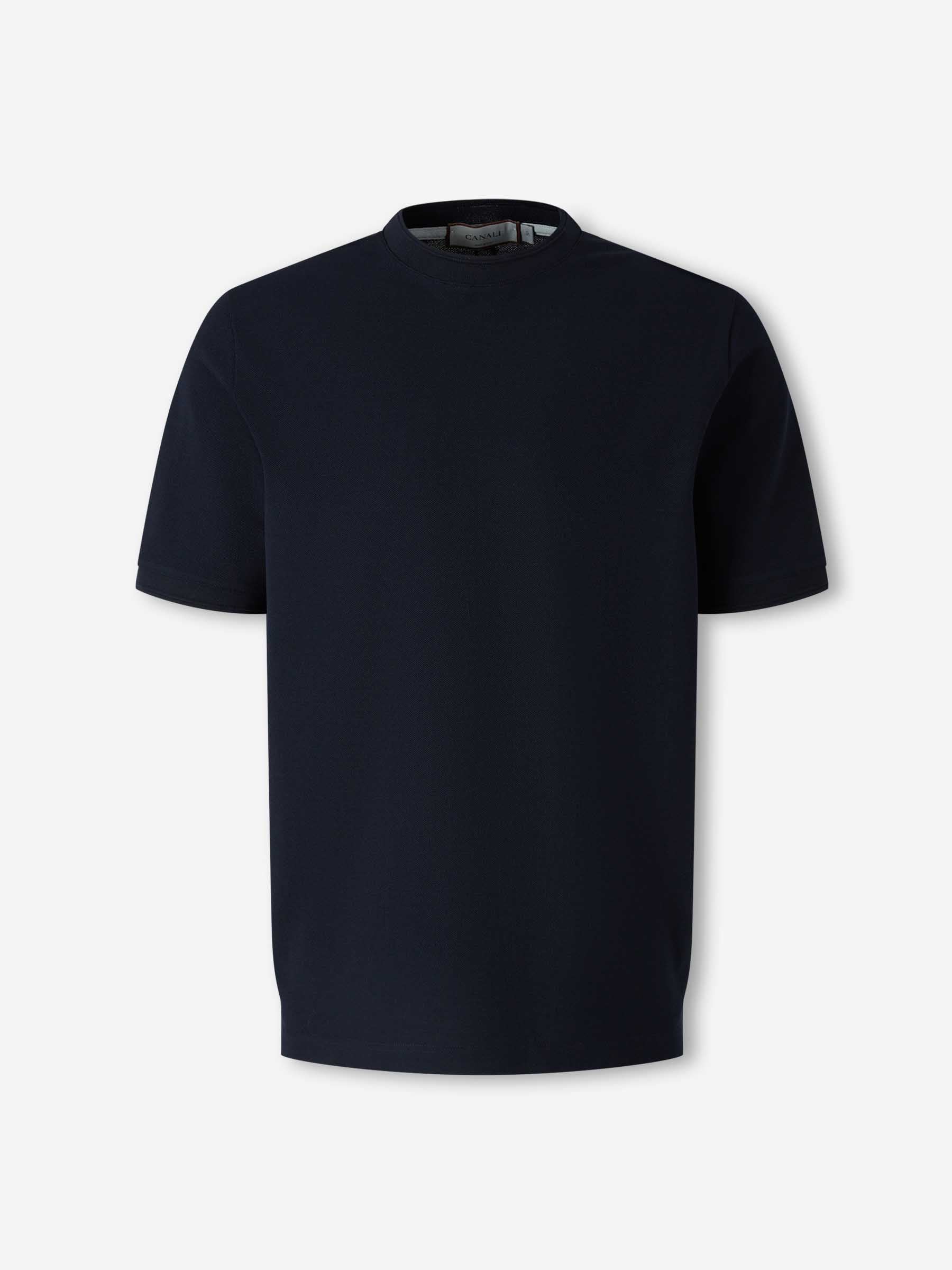 Outlet online Canali Hombre Camiseta Cuello Redondo color Azul Noche sku 553-004697 03 - Foto 1