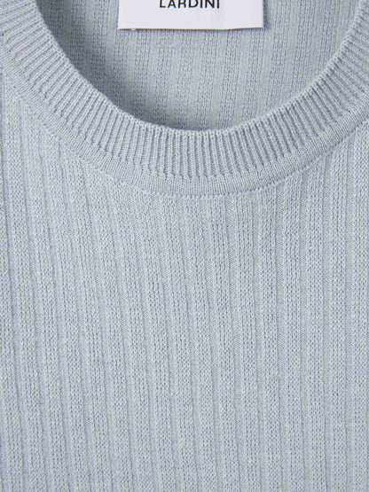 Lardini Hombre Barcelona Camiseta Punto Lino color Azul Celeste sku 553-004714 03 - Foto 3