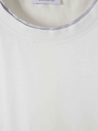 Santa Eulalia Hombre Barcelona Camiseta Ribete Contraste color Blanco sku 553-004745 01 - Foto 3