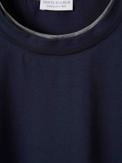 Santa Eulalia  Barcelona Camiseta Ribete Contraste color Azul Marino sku 553-004745 02 - Foto 3