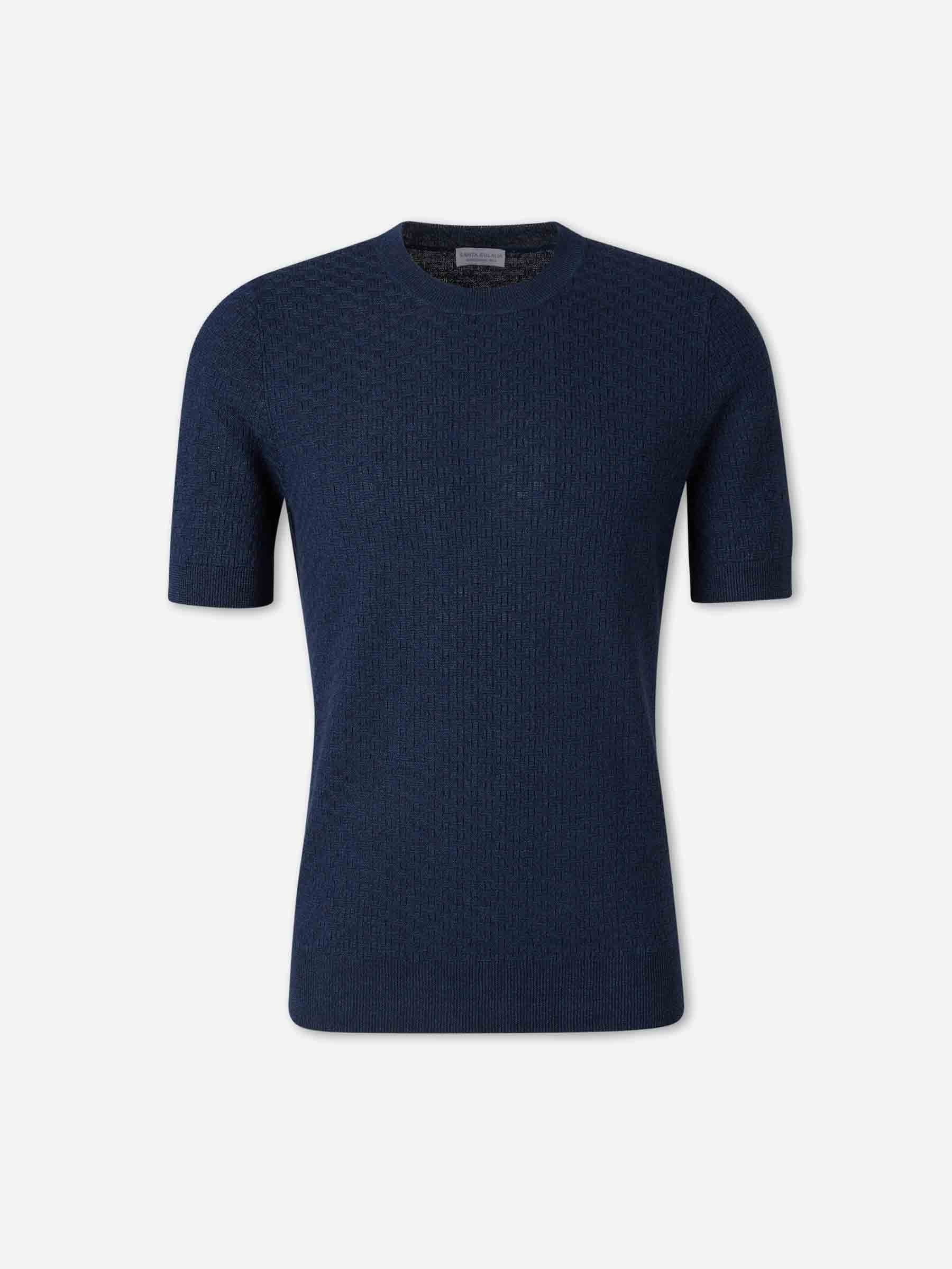 Outlet online Santa Eulalia Hombre Camiseta Cuello Redondo color Azul Marino sku 553-004747 02 - Foto 1