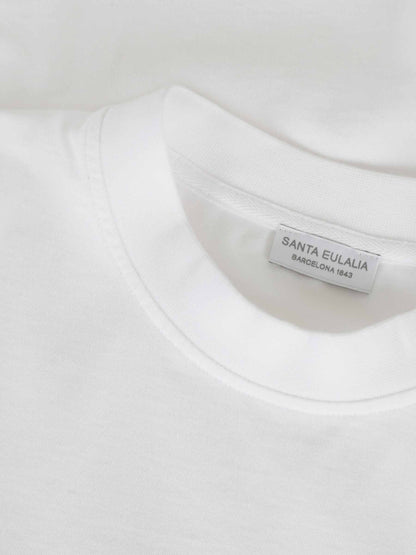 Santa Eulalia Hombre Barcelona Camiseta Lisa Algodón color Blanco sku 553-004759 01 - Foto 3