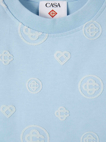 Outlet online Casablanca Hombre Camiseta Cuello Redondo color Azul Celeste sku 553-004779 01 - Foto 3