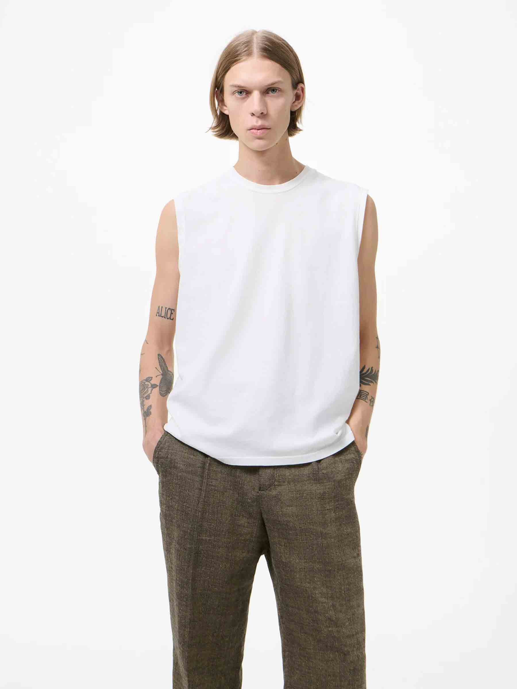 Outlet online Our Legacy Hombre Camiseta Tirantes Breathe color Blanco sku 553-004800 01 - Foto 2
