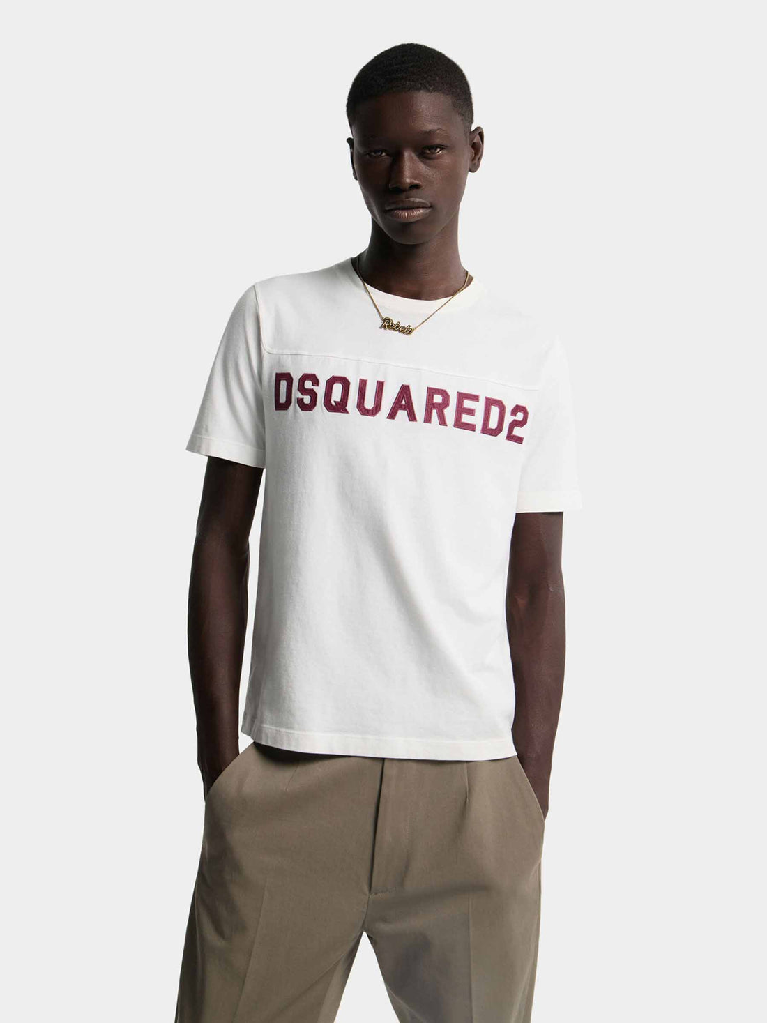Dsquared2 Hombre Barcelona Camiseta Cuello Redondo color Blanco sku 553-004825 01 - Foto 2