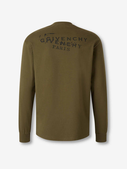 Outlet online Givenchy Hombre Camiseta Stamp color Verde Militar sku 554-000017 01 - Foto 2