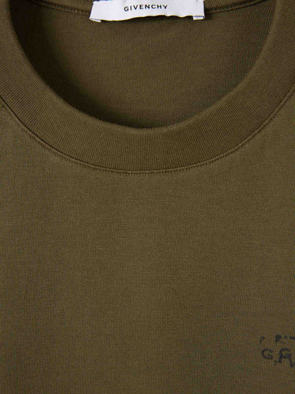 Outlet online Givenchy Hombre Camiseta Stamp color Verde Militar sku 554-000017 01 - Foto 3