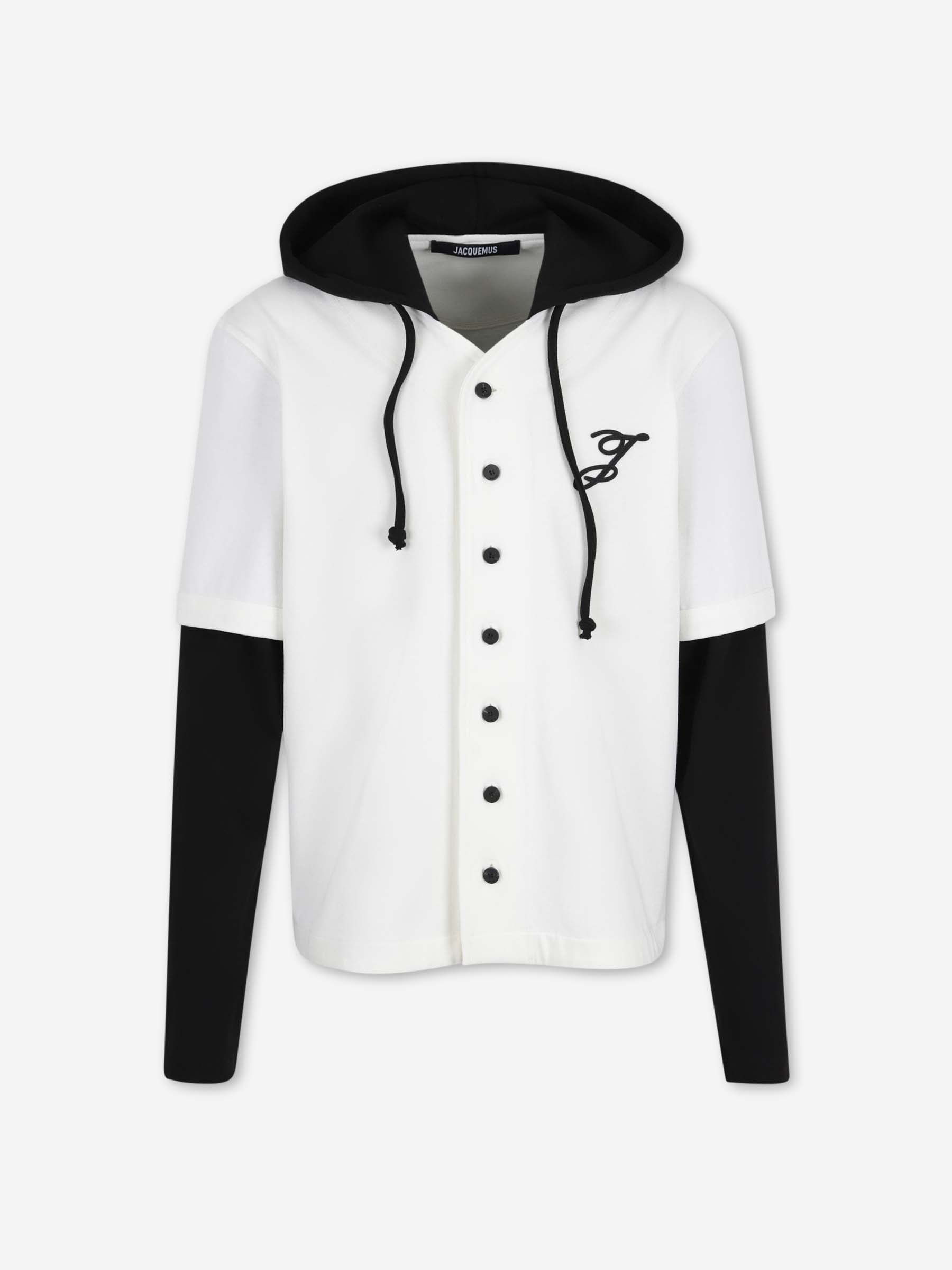 Outlet online Jacquemus Hombre Sudadera Capas Letro color Blanco sku 554-000028 00 - Foto 1