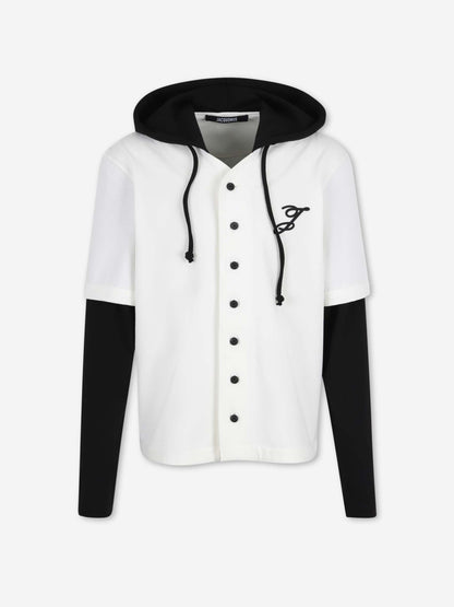 Outlet online Jacquemus Hombre Sudadera Capas Letro color Blanco sku 554-000028 00 - Foto 1