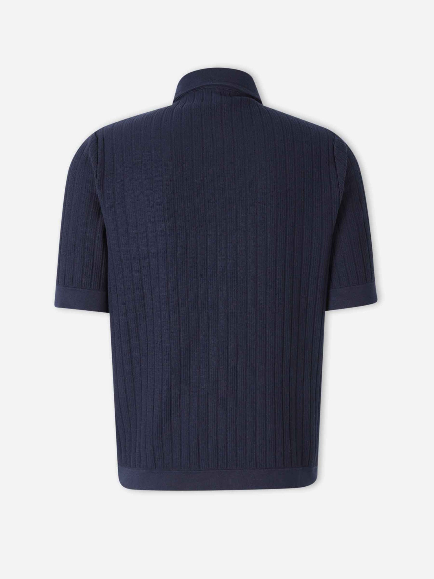 Lardini Hombre Barcelona Camisa Punto Algodón color Azul Marino sku 555-000009 03 - Foto 2