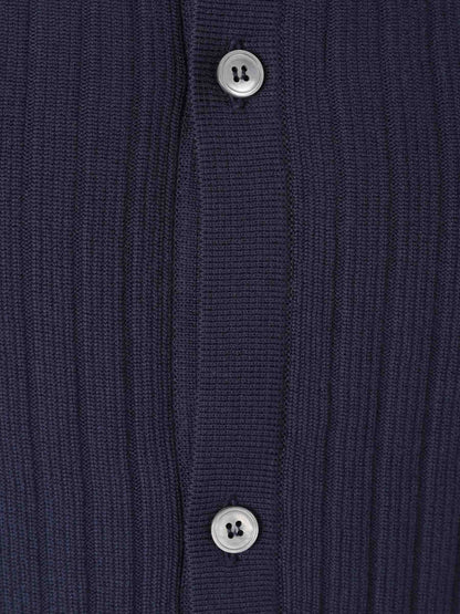 Lardini Hombre Barcelona Camisa Punto Algodón color Azul Marino sku 555-000009 03 - Foto 3