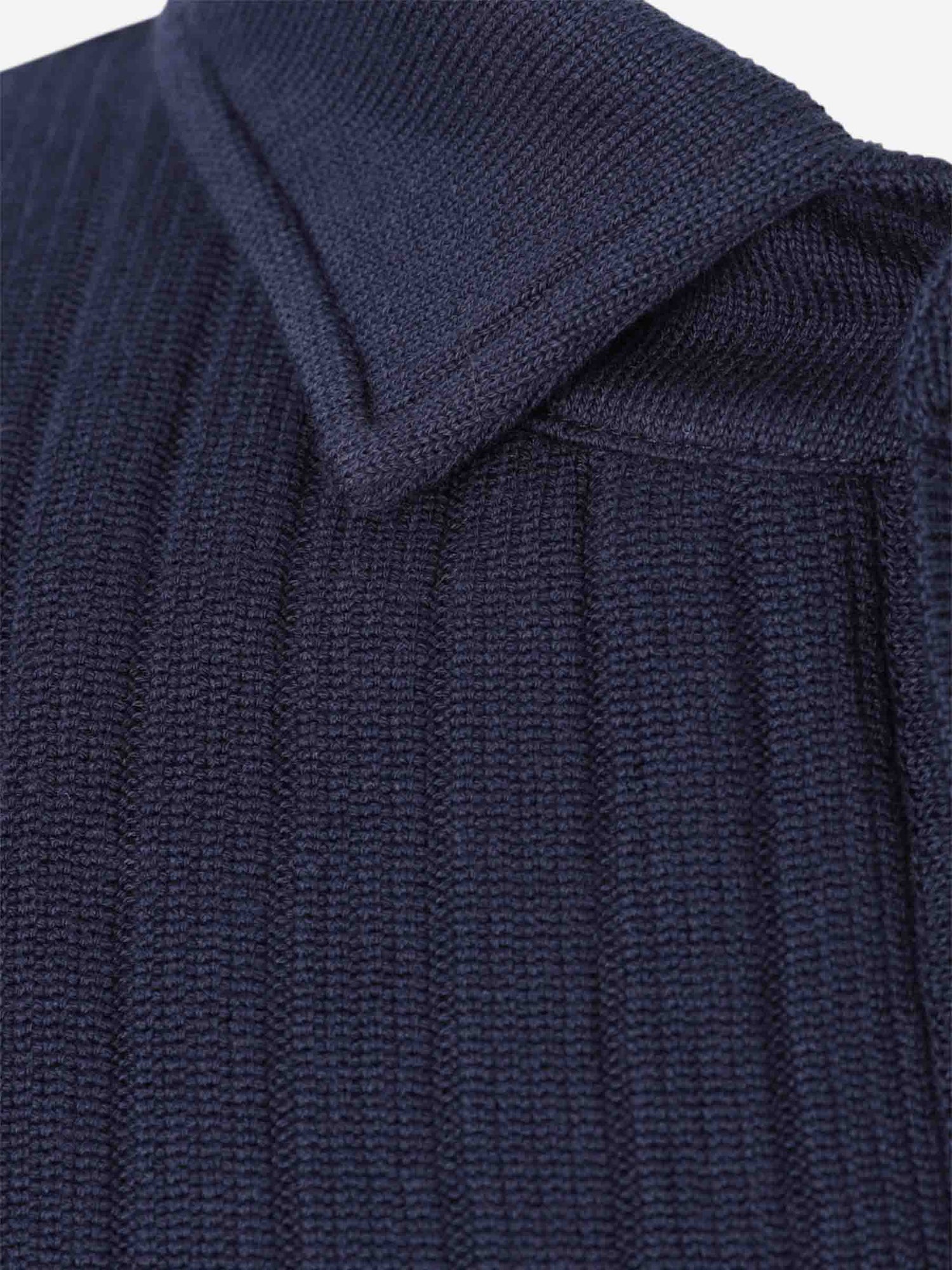 Lardini Hombre Barcelona Camisa Punto Algodón color Azul Marino sku 555-000009 03 - Foto 4