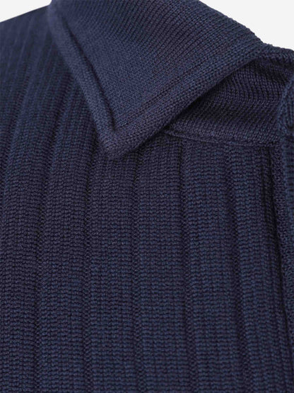 Lardini Hombre Barcelona Camisa Punto Algodón color Azul Marino sku 555-000009 03 - Foto 4
