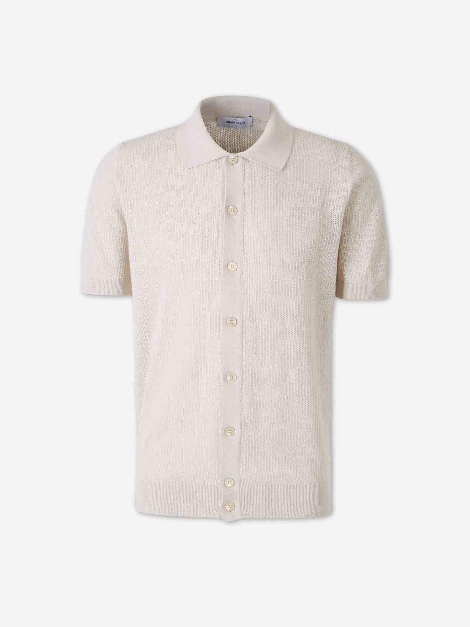 Outlet online Gran Sasso Hombre Polo Punto Algodón color Beige sku 555-000011 01 - Foto 1
