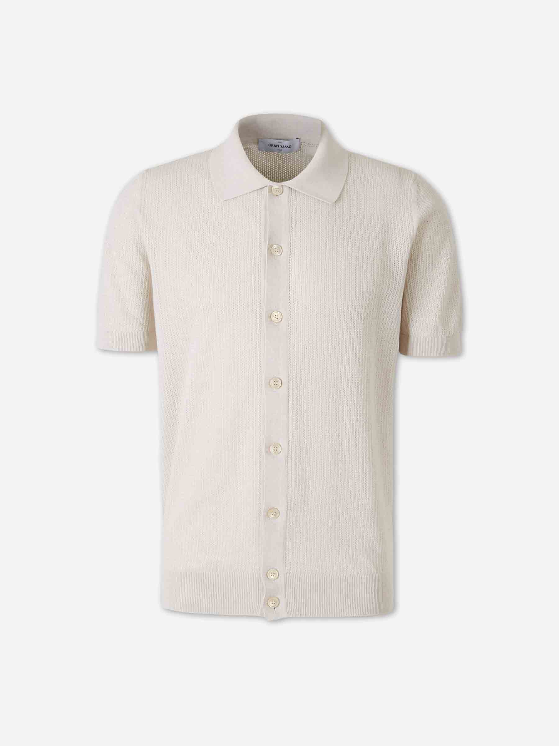 Outlet online Gran Sasso Hombre Polo Punto Algodón color Beige sku 555-000011 01 - Foto 1
