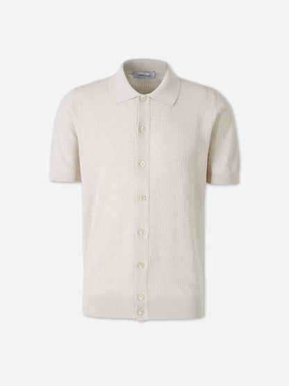 Outlet online Gran Sasso Hombre Polo Punto Algodón color Beige sku 555-000011 01 - Foto 1