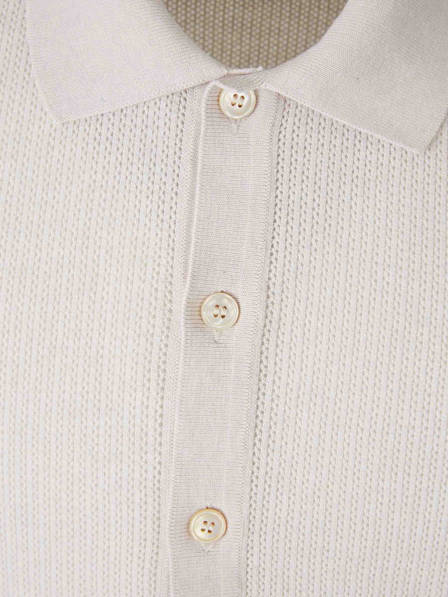 Outlet online Gran Sasso Hombre Polo Punto Algodón color Beige sku 555-000011 01 - Foto 3