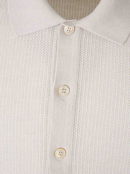 Outlet online Gran Sasso Hombre Polo Punto Algodón color Beige sku 555-000011 01 - Foto 3