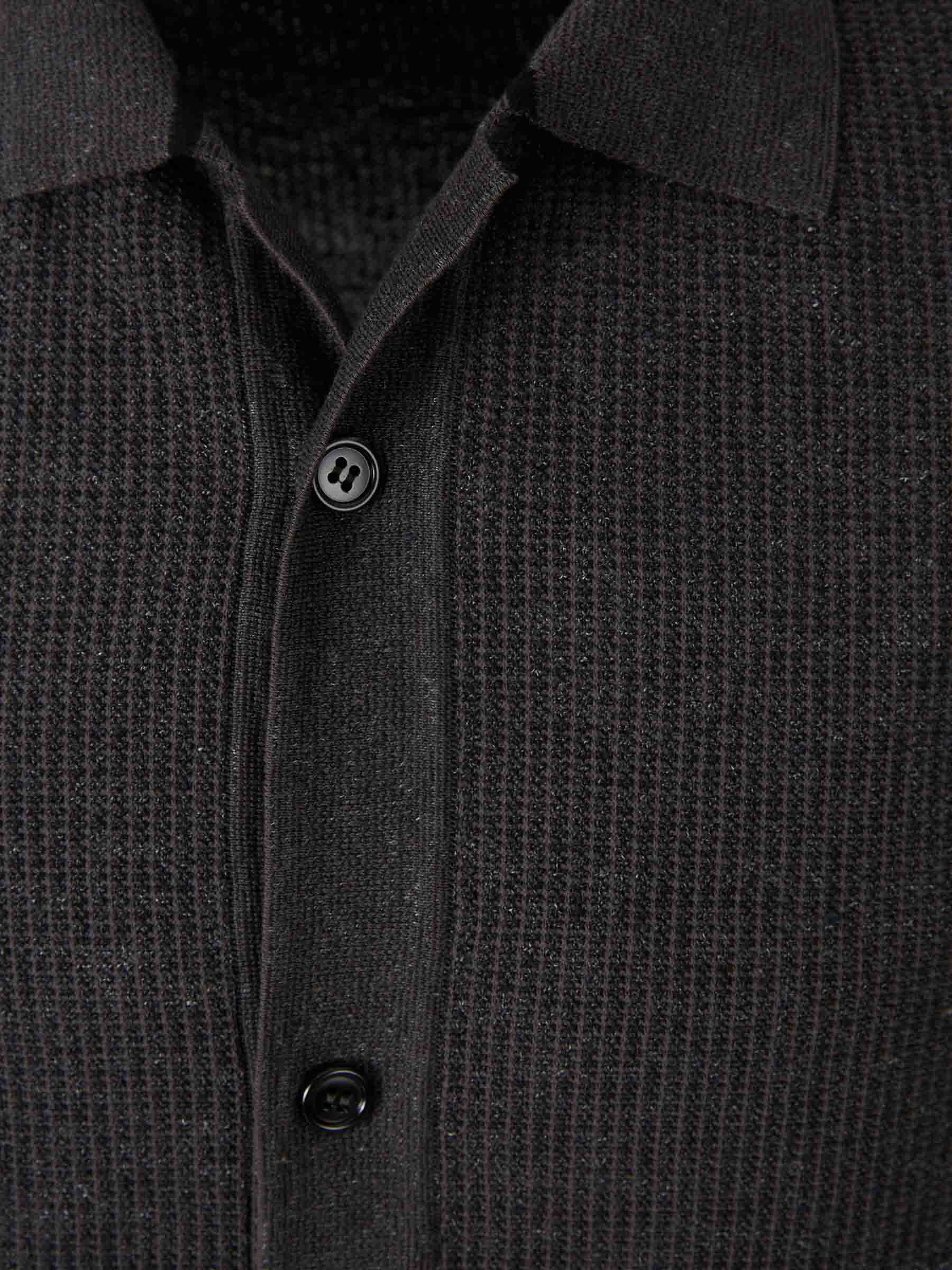 Brioni Hombre Barcelona Camisa Punto Casual color Gris Antracita sku 555-000012 01 - Foto 3