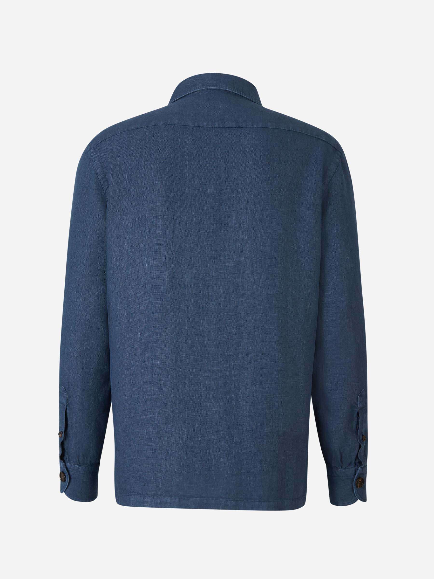 Outlet online Vincenzo di Ruggiero Hombre Cazadora Lino color Azul sku 512-002164 02 - Foto 2