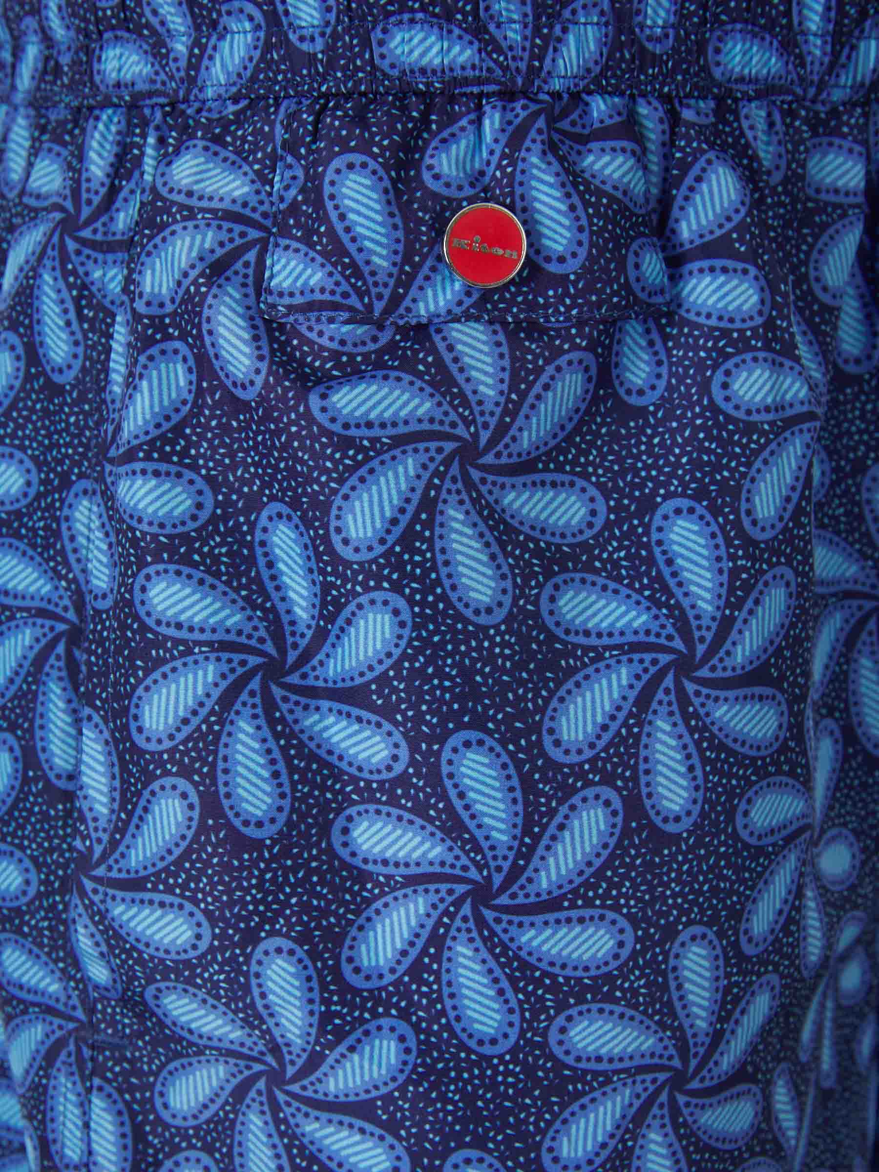 Outlet online Kiton Hombre Bañador Técnico Motivo Floral color Azul Noche sku 561-001220 01 - Foto 5