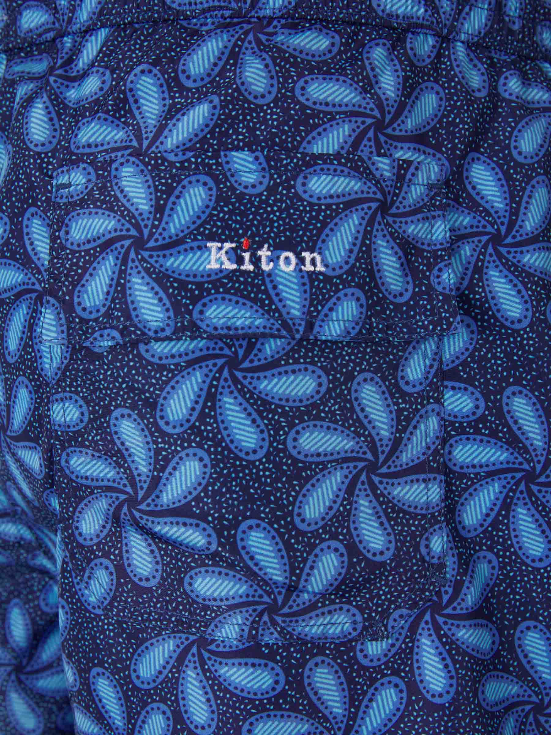 Outlet online Kiton Hombre Bañador Técnico Motivo Floral color Azul Noche sku 561-001220 01 - Foto 2