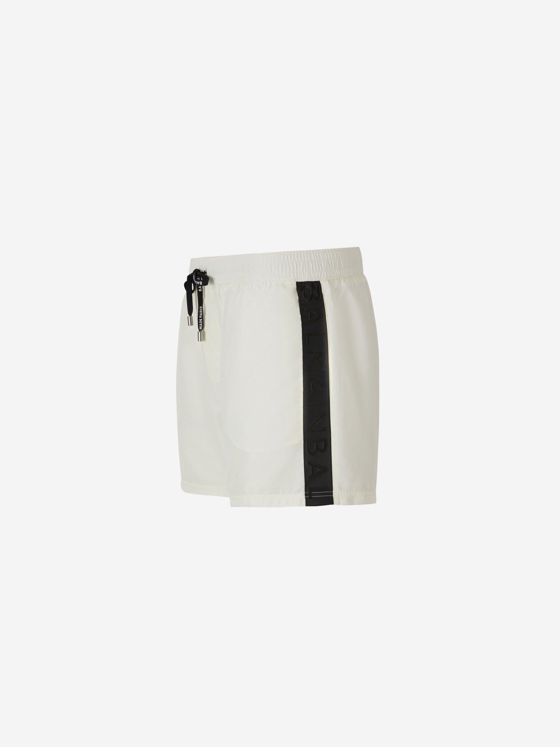 Balmain Bañador Detalle Franjas color Blanco sku 561-001246 02 - Foto 2