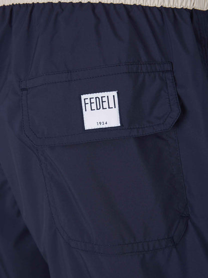 Outlet online Fedeli Hombre Bañador Liso Contraste color Azul Marino sku 561-001353 01 - Foto 5