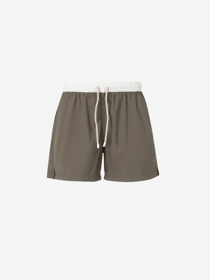 Outlet online Fedeli Hombre Bañador Liso Contraste color Verde Militar sku 561-001353 02 - Foto 1