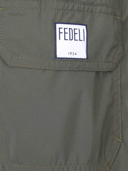 Outlet online Fedeli Hombre Bañador Liso Contraste color Verde Militar sku 561-001353 02 - Foto 3