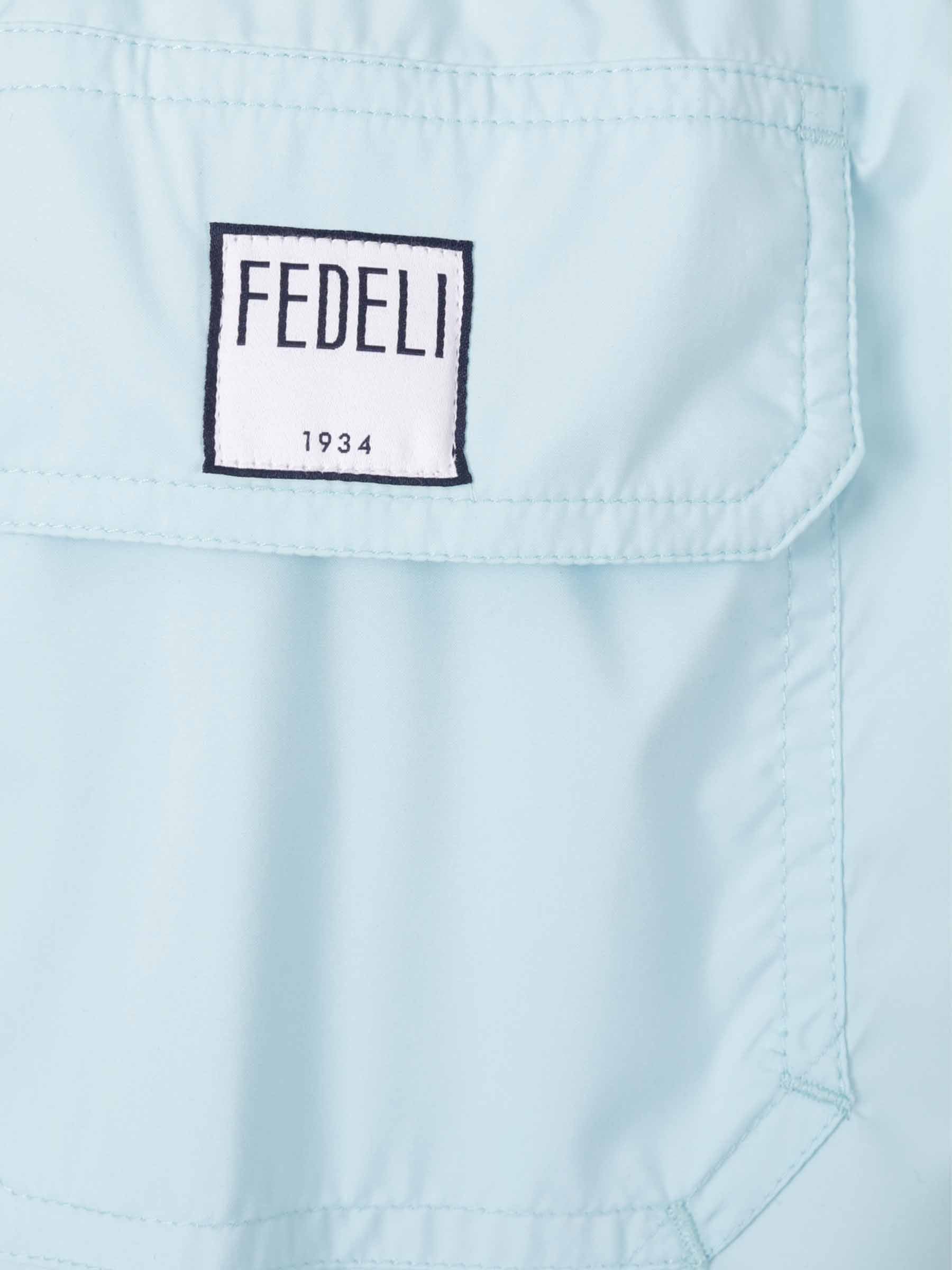 Outlet online Fedeli Hombre Bañador Liso Contraste color Azul Celeste sku 561-001353 03 - Foto 3