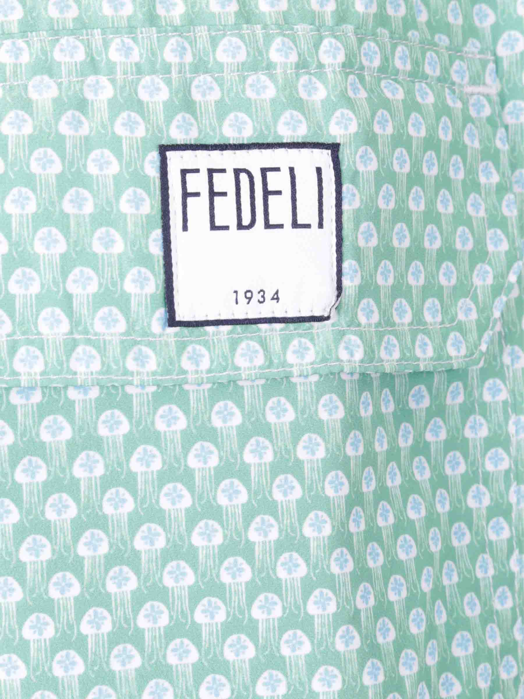 Outlet online Fedeli Hombre Bañador Estampado Medusas color Verde sku 561-001354 02 - Foto 5