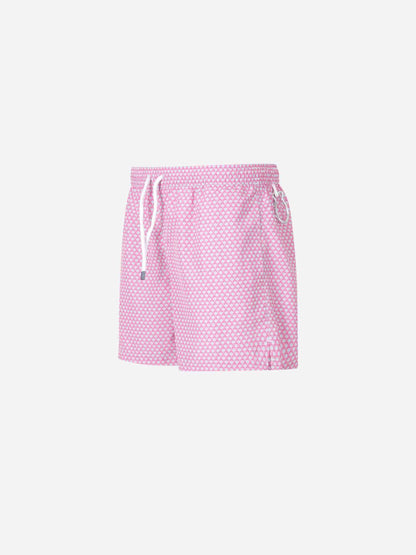 Outlet online Fedeli Hombre Bañador Estampado Medusas color Rosa sku 561-001354 03 - Foto 4