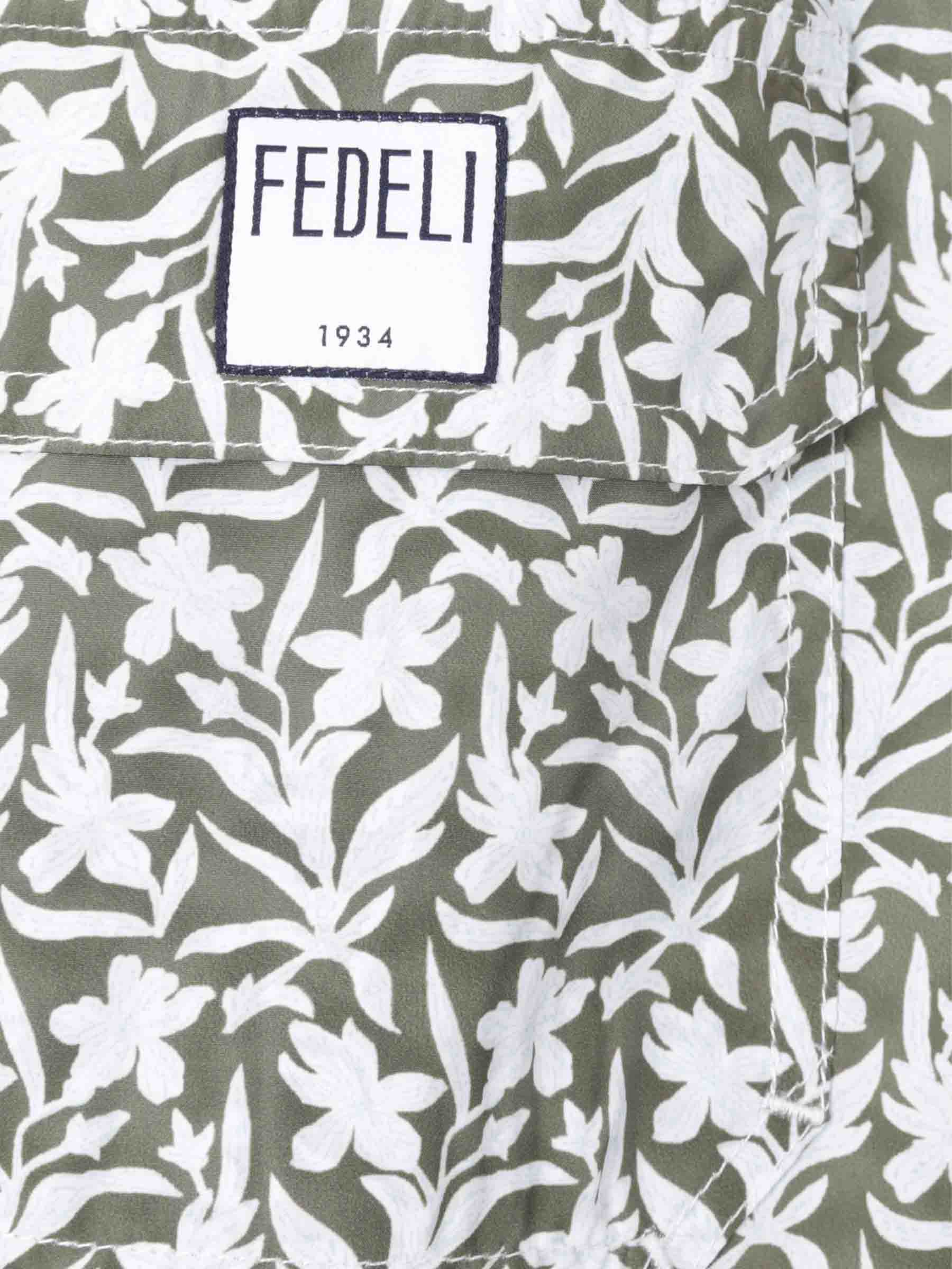 Outlet online Fedeli Hombre Bañador Estampado Floral color Verde Oscuro sku 561-001358 02 - Foto 3