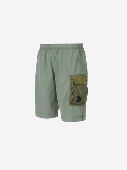 Outlet online C.P. Company Hombre Bañador Flatt Nylon Lens color Verde Oscuro sku 561-001383 01 - Foto 4