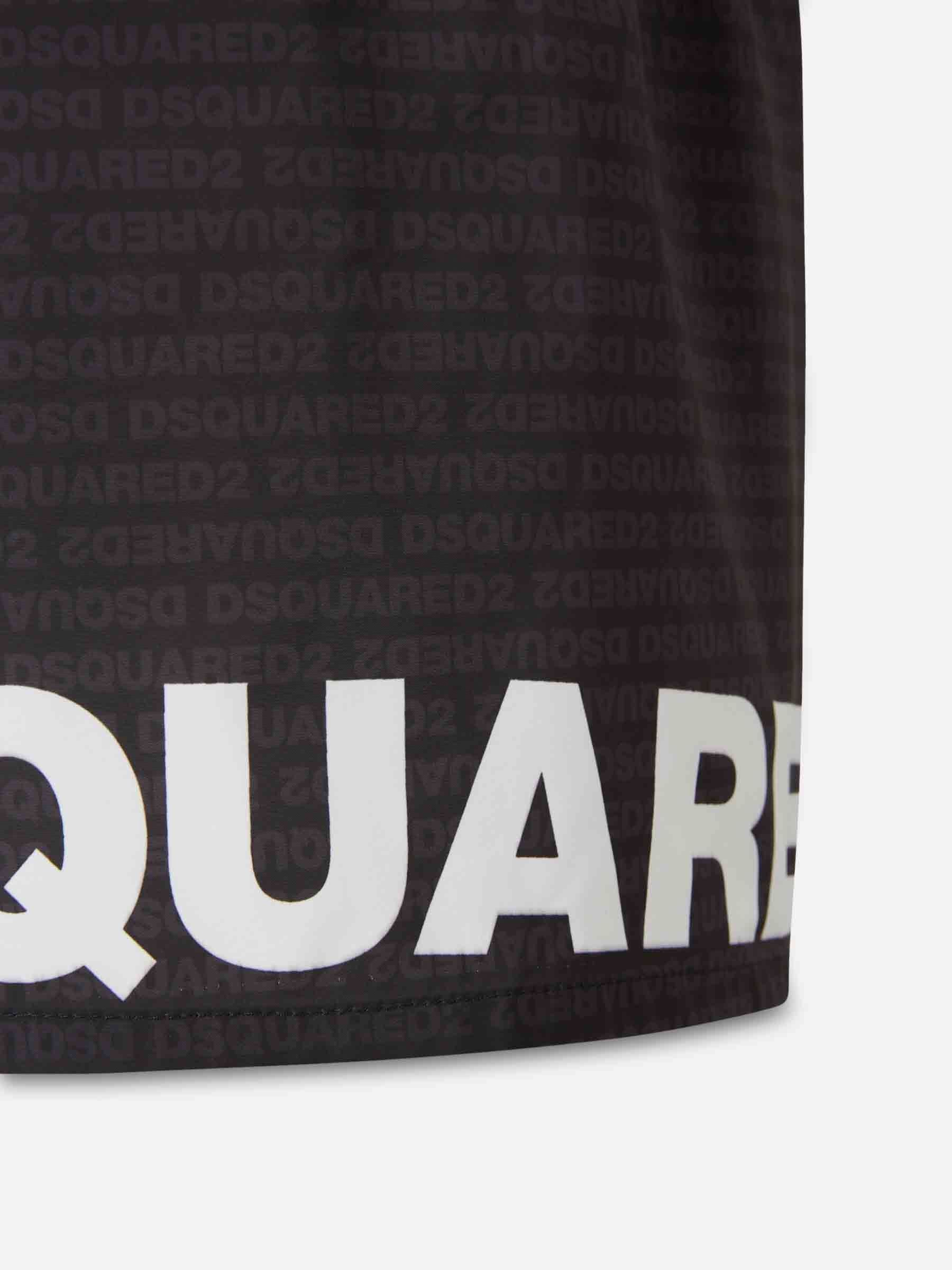 Outlet online Dsquared2 Hombre Bañador Monograma Logo color Blanco Y Negro sku 561-001416 01 - Foto 4