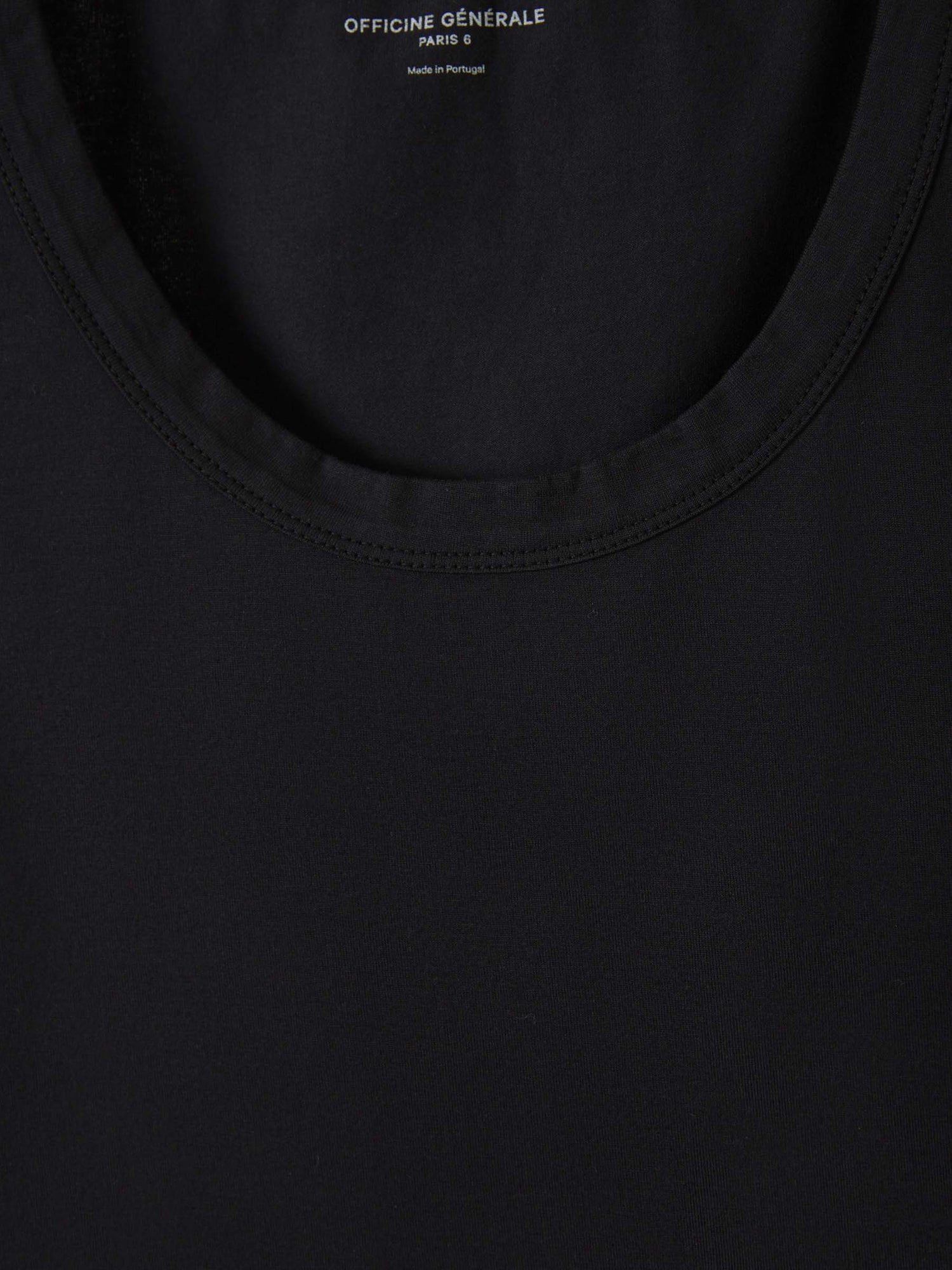 Outlet online Officine Générale Hombre Camiseta Básica Algodón color Negro sku 553-003711 01 - Foto 3