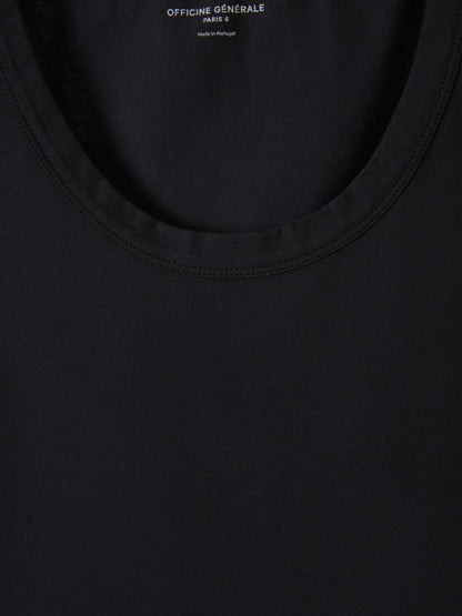 Outlet online Officine Générale Hombre Camiseta Básica Algodón color Negro sku 553-003711 01 - Foto 3