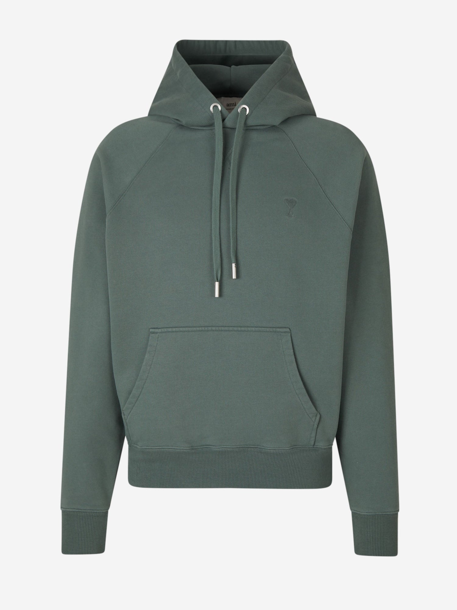 Outlet online Ami Paris Hombre Sudadera Capucha Algodón color Verde Oscuro sku 545-001667 01 - Foto 2