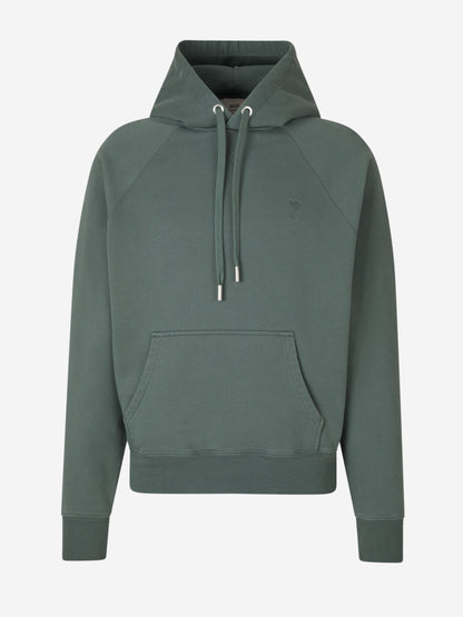 Outlet online Ami Paris Hombre Sudadera Capucha Algodón color Verde Oscuro sku 545-001667 01 - Foto 2